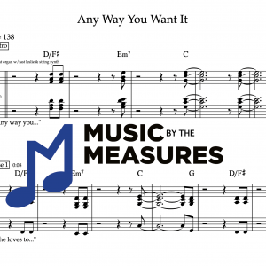 Keyboard Sheet Music for “Any Way You Want It” by Journey