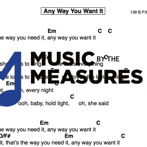 Lead (Chord) Sheet for “Any Way You Want It” by Journey