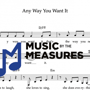 Melody Sheet Music for “Any Way You Want It” by Journey