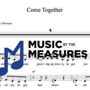Melody Sheet Music for “Come Together” by The Beatles