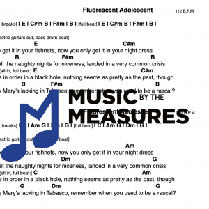 Lead Sheet (chord) for “Fluorescent Adolescent” by Arctic Monkeys