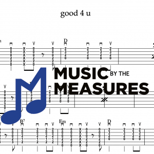 Strum Guitar Tablature for "good 4 u" by Olivia Rodrigo