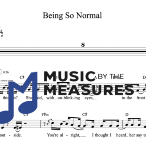 Melody Sheet Music for "Being So Normal" by Peach Pit