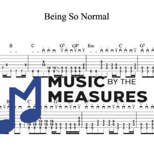 Rhythm Guitar Tablature for "Being So Normal" by Peach Pit