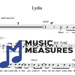 Melody Sheet Music for "Lydia" by Highly Suspect