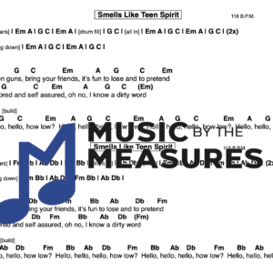 Lead Sheet for "Smells Like Teen Spirit" by Nirvana