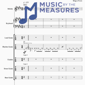 Full Band Sheet Music for "Sex on Fire" by Kings of Leon