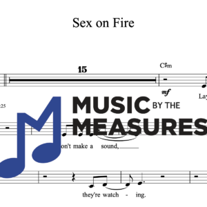 Melody Sheet Music for "Sex on Fire" by Kings Of Leon