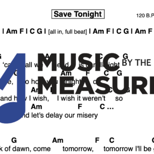 Lead Sheet for "Save Tonight" by Eagle-Eye Cherry