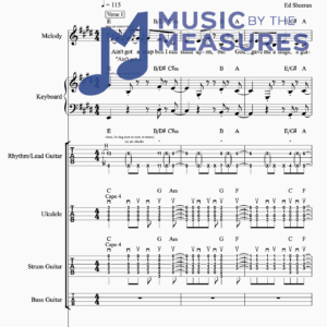 Full Band Sheet Music for "What Do I Know" by Ed Sheeran