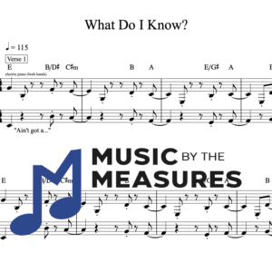 Keyboard Sheet Music for "What Do I Know" by Ed Sheeran