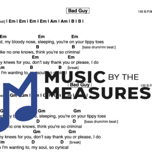 Lead Sheet for "bad guy" by Billie Ellish