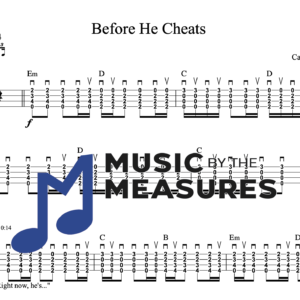 Ukulele Tablature for "Before He Cheats" by Carrie Underwood