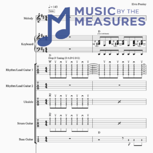 Full Band Sheet Music for "Burning Love" by Elvis Presley
