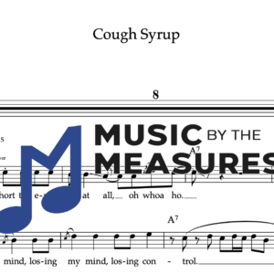 Melody Sheet Music for "Cough Syrup" by Young the Giant