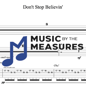 Lead Guitar Tablature for "Don't Stop Believin'" by Journey