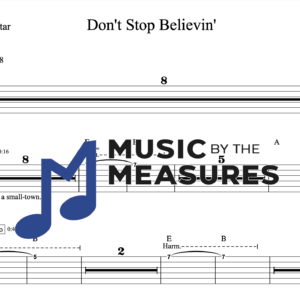 Rhythm Guitar Tablature for "Don't Stop Believin'" by Journey