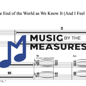 Keyboard Sheet Music for "It's the End of the World as We Know It (And I Feel Fine)" by R.E.M.
