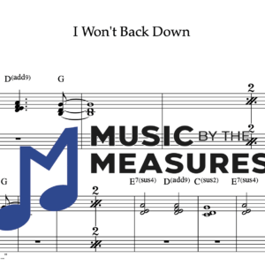 Keyboard Sheet Music for "I Won't Back Down" by Tom Petty