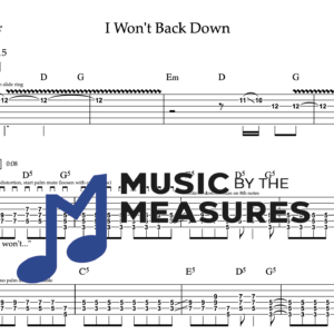 Lead Guitar Tablature for "I Won't Back Down" by Tom Petty