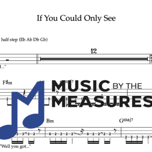 Bass Guitar Tablature for "If You Could Only See" by Tonic