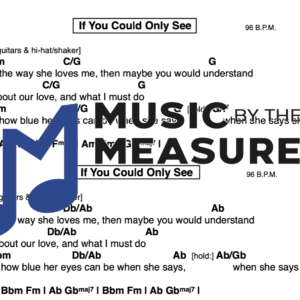 Lead Sheet for "If You Could Only See" by Tonic