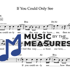 Melody Sheet Music for "If You Could Only See" by Tonic 