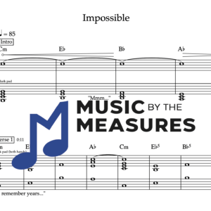 Keyboard Sheet Music for "Impossible" by James Arthur 