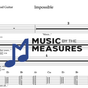 Rhythm Guitar Tablature for "Impossible" by James Arthur 