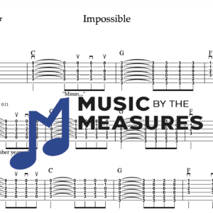 Strum Guitar Tablature for "Impossible" by James Arthur 
