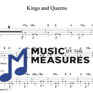 Bass Guitar Tablature for "Kings and Queens" by Ava Max