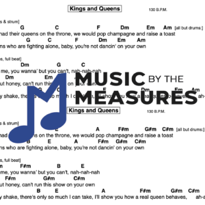Lead Sheet for "Kings and Queens" by Ava Max
