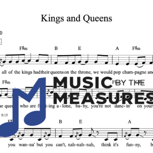 Melody Sheet Music for "Kings and Queens" by Ava Max