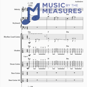 Full Band Sheet Music for "Like a Stone" by Audioslave
