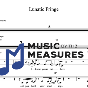 Melody Sheet Music for "Lunatic Fringe" by Red Rider
