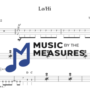 Bass Guitar Tablature for "Lo/Hi" by The Black Keys