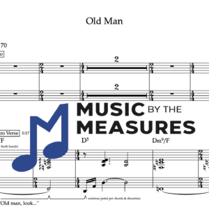 Keyboard Sheet Music for "Old Man" by Neil Young