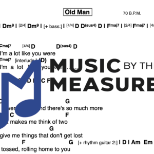 Lead Sheet for "Old Man" by Neil Young