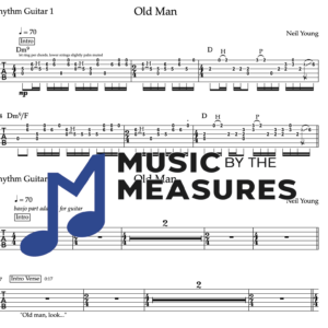 Rhythm Guitar Tablature for "Old Man" by Neil Young