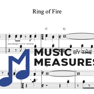 Keyboard Sheet Music for "Ring of Fire" by Johnny Cash