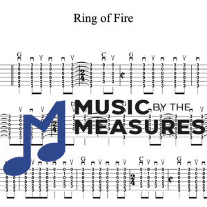 Strum Guitar Tablature for "Ring of Fire" by Johnny Cash