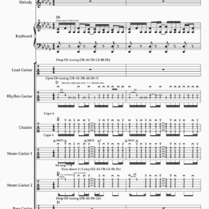 Full Band Sheet Music for "Shine" by Collective Soul