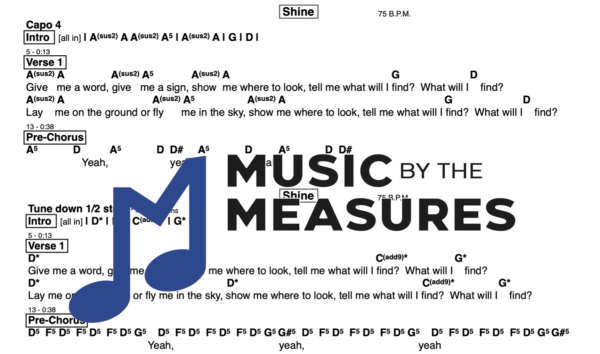 Lead Sheet for "Shine" by Collective Soul