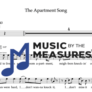 Melody Sheet Music for "The Apartment Song" by Tom Petty