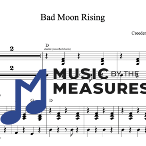 Keyboard Sheet Music for "Bad Moon Rising" by Creedence Clearwater Revival 