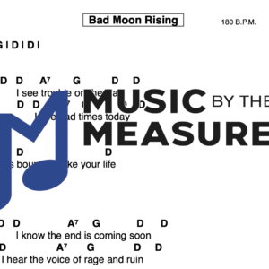 Lead Sheet for "Bad Moon Rising" by Creedence Clearwater Revival 