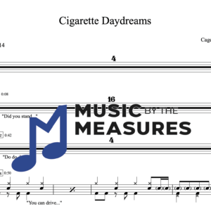 Drum Sheet Music for "Cigarette Daydreams" by Cage The Elephant