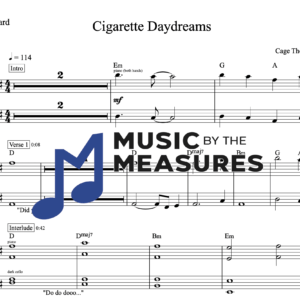 Keyboard Sheet Music for "Cigarette Daydreams" by Cage The Elephant