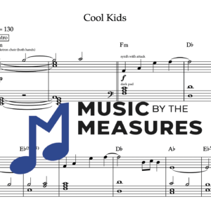 Keyboard Sheet Music for "Cool Kids" by Echosmith