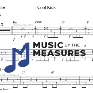 Rhythm Guitar Tablature for "Cool Kids" by Echosmith